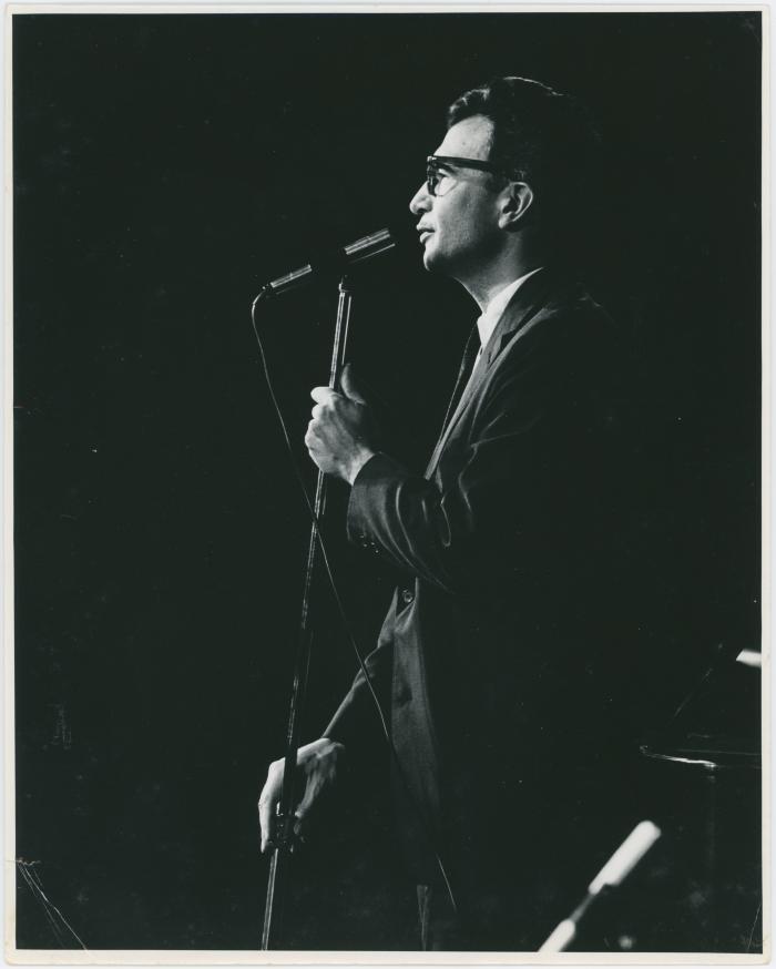 Dave Brubeck in performance at microphone