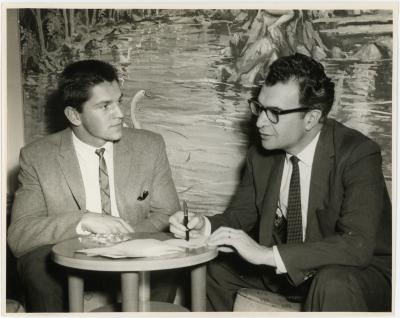 Dave Brubeck with world champion swimmer Jon Konrads (Adelaide, Australia)