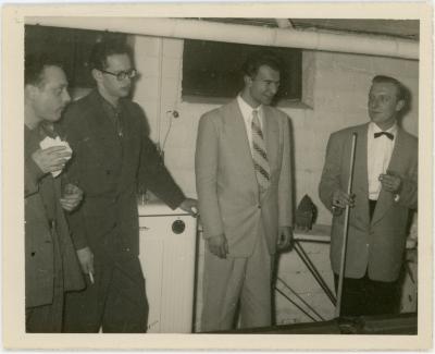 Dave Brubeck, Paul Desmond, and two unidentified men