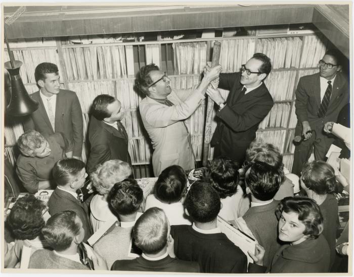 Paul Desmond and Dave Brubeck: "fun and games" with a didjeridoo (Brash's Music Store, Melbourne, Australia)