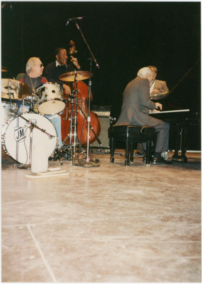 Dave Brubeck, Bobby Militello, Joe Morello, Eugene Wright at Grand Reunion concert #3 (Amherst, Massachusetts)