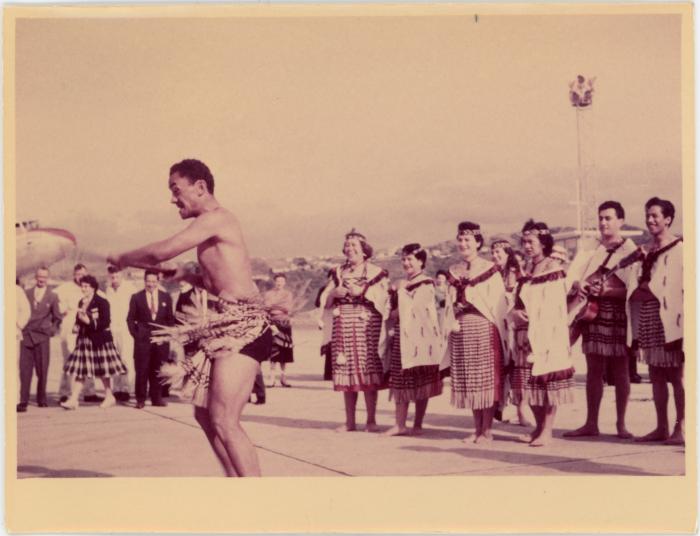 Maori [?] dances (airport, New Zealand)