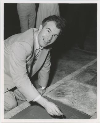 Dave Brubeck signing his Hollywood Walk of Fame star (Hollywood, California)